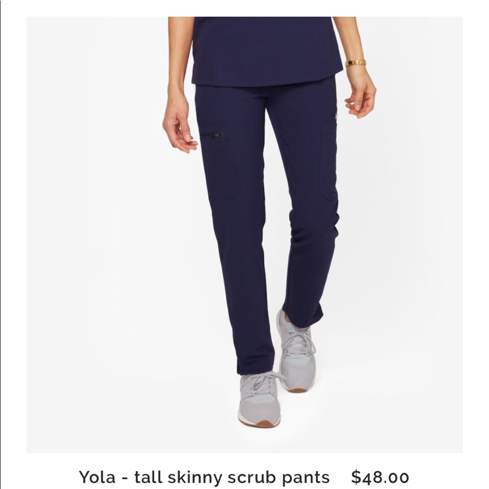 Yola navy tall skinny scrub pants